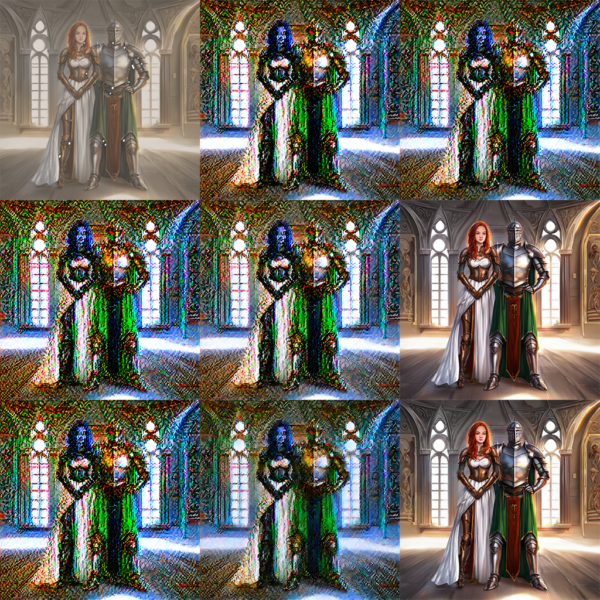 I'm not going to upload that many garbled images, so no bigger versions for you.