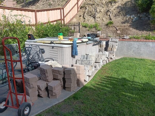 40 f the smaller stones go on the wall itself