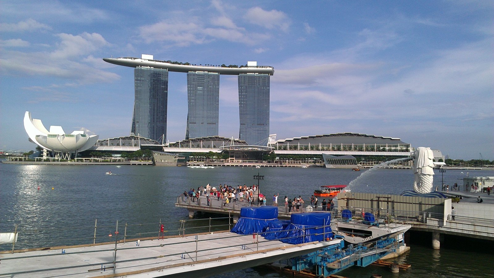 The casino beneath is off-limits to Singaporeans.